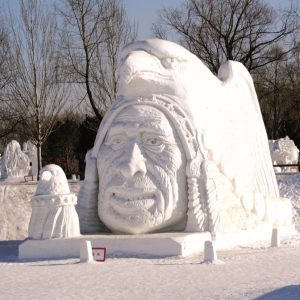 Sculture di ghiaccio e neve